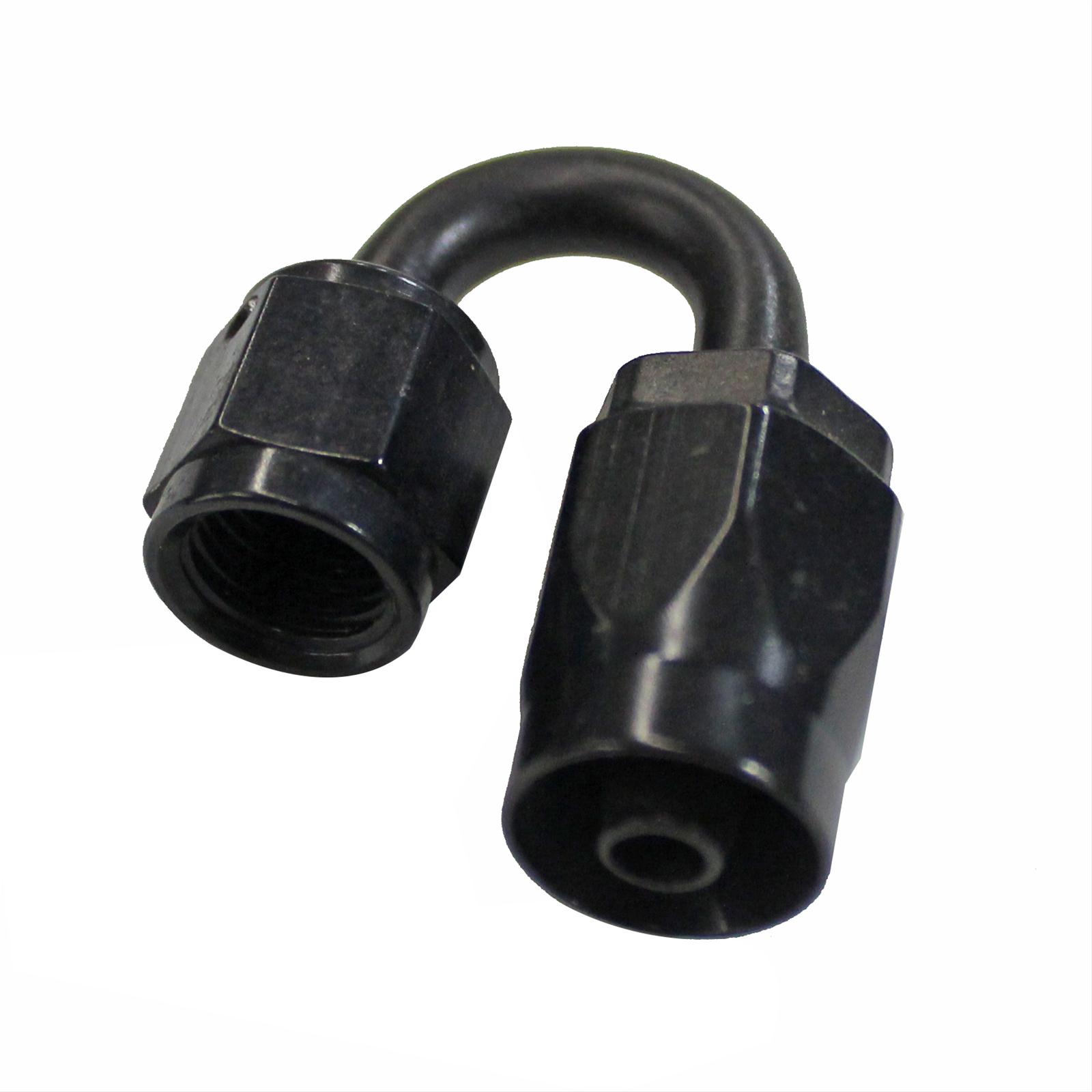 Fragola -6AN x 180 Degree Power Flow Hose End - Black main image 1